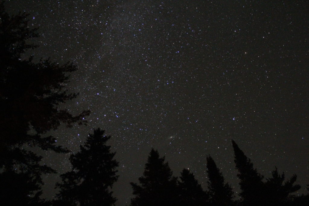 Cassiopeia and Andromeda, 25 sec exposure at ISO 6400. Andromeda Galaxy too!