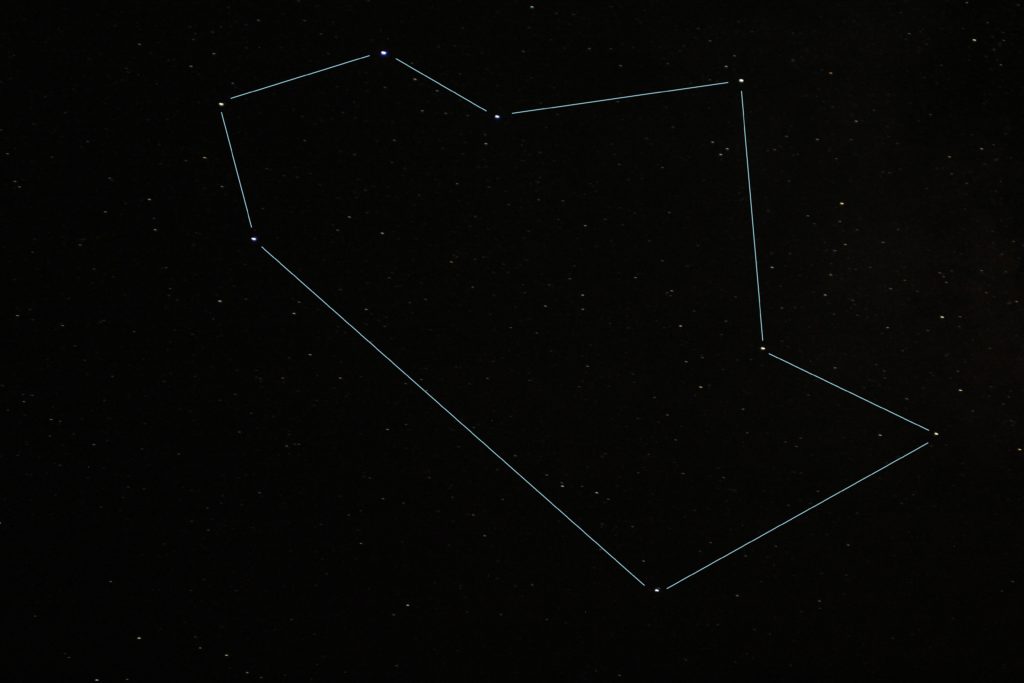 Same shot as above showing Teapot shape in Sagittarius.